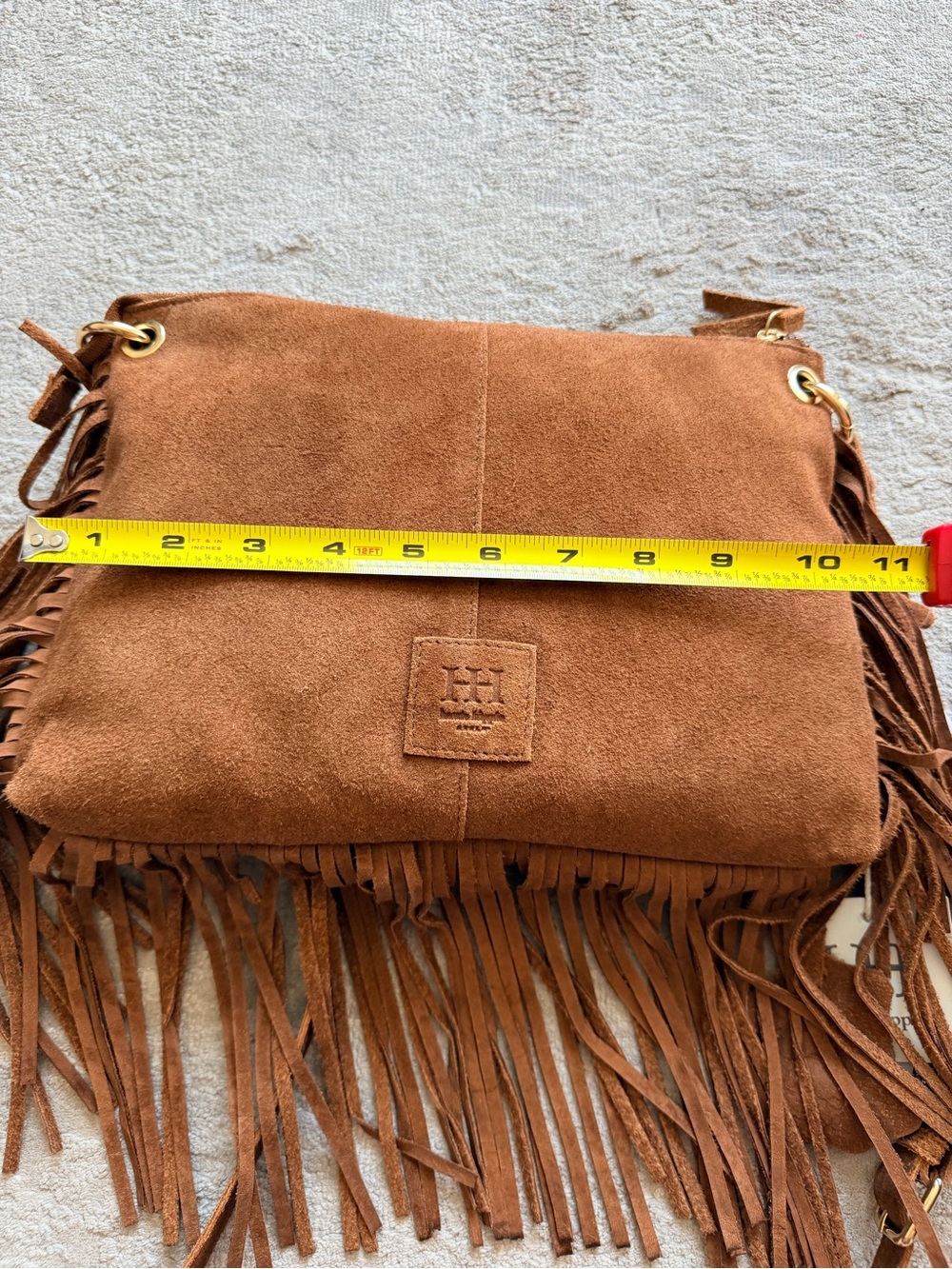 Haute Hippie Suede Fringe Crossbody Bag Brown New With Tags NWT - Picture 7 of 11